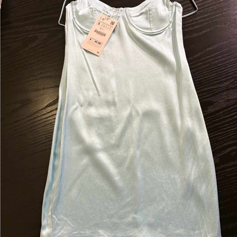Zara Light Blue Mini Dress